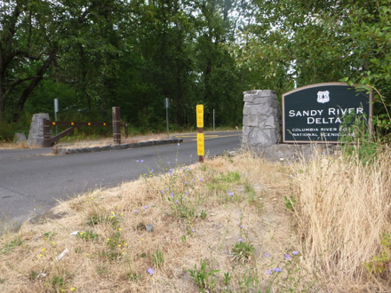 Sandy River Delta entrance sign